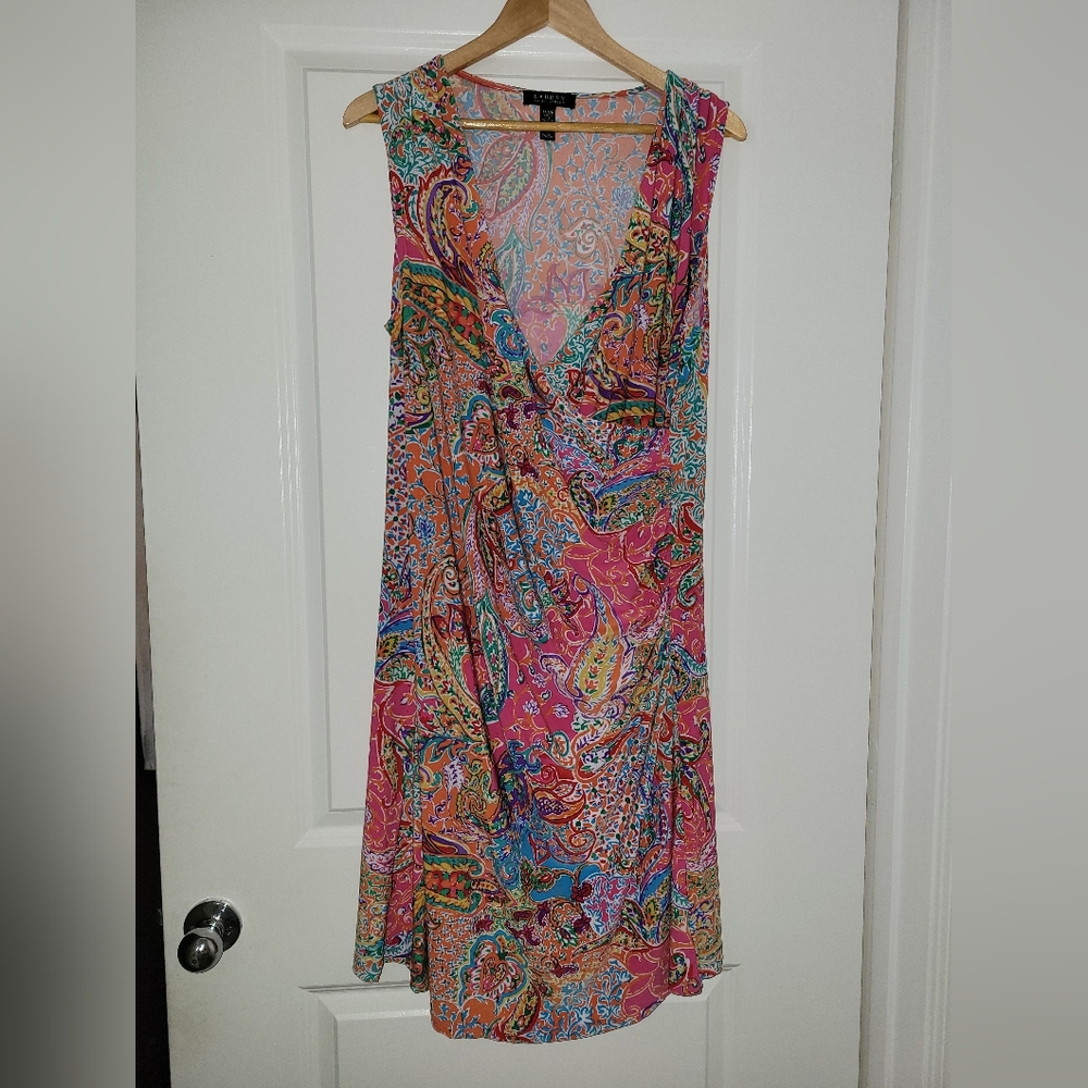 Lauren Ralph Lauren Vibrant Paisley Midi Dress